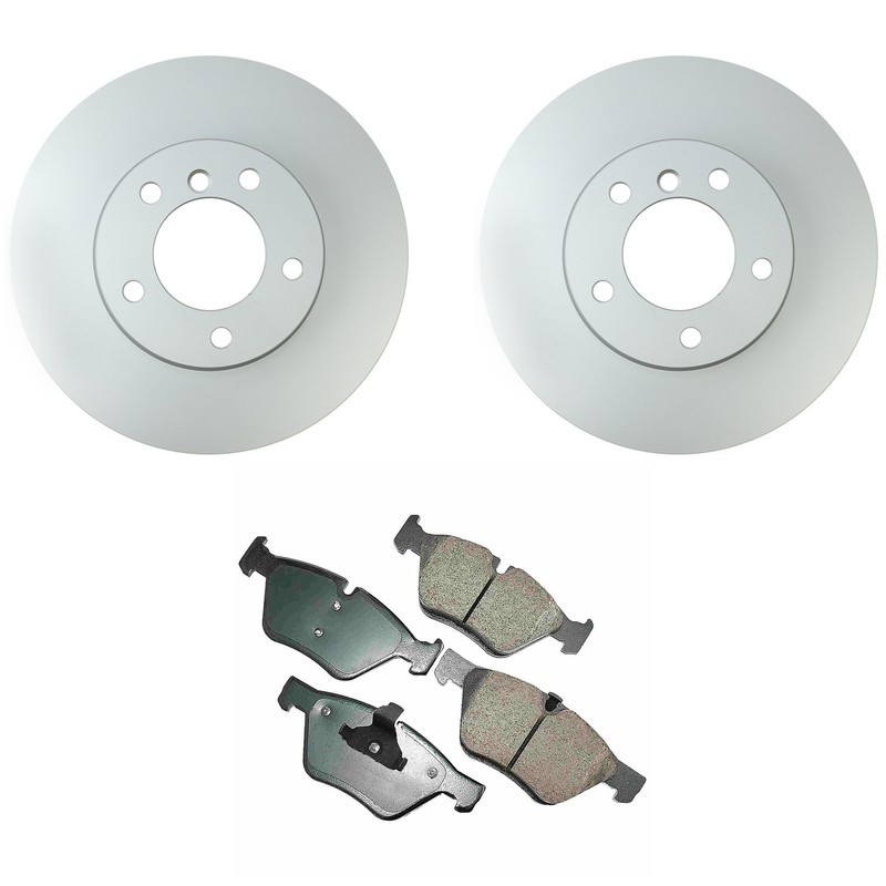 Hella Front Rotors Akebono EURO Ceramic Disc Brake Pads Kit For BMW E92 328xi