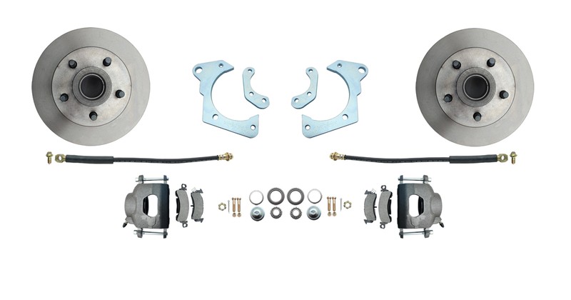 1965-68 Chevy Impala Standard Disc Brake Kit 8" Dual Powder Coated Black Booster gallery