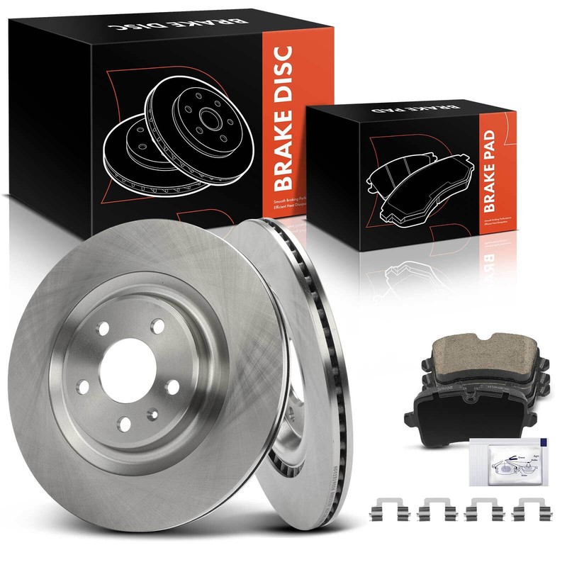 6Pcs Disc Brake Rotor & Ceramic Brake Pad for Audi A6 14-18 Porsche Rear 330mm