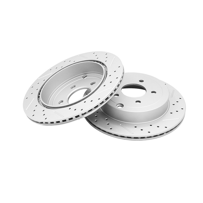 Front & Rear Drilled Disc Rotors + Ceramic Brake Pads for Ford Edge Lincoln MKX gallery