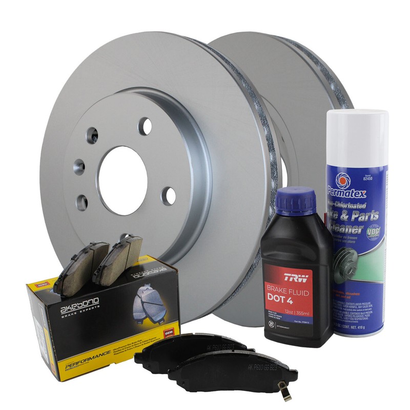 Front Brake Kit 296mm Rotors Akebono Ceramic Pads For LaCrosse Regal Malibu 9-5