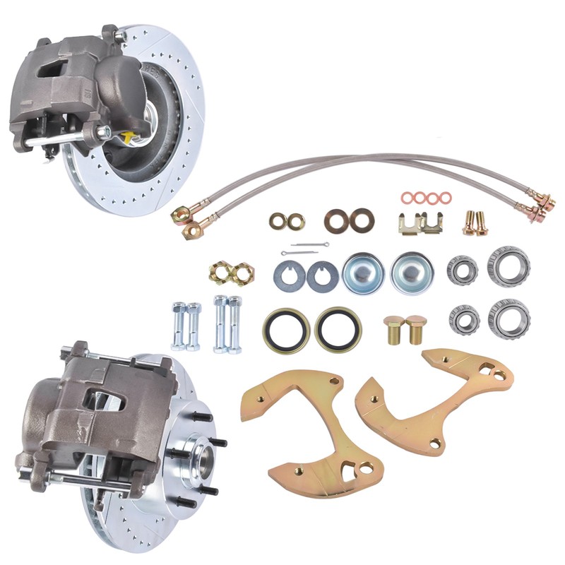 Disc Brake Kit Drilled/Slotted for Chevy Full-size Cars 1955-1957 & 1959-1964 gallery