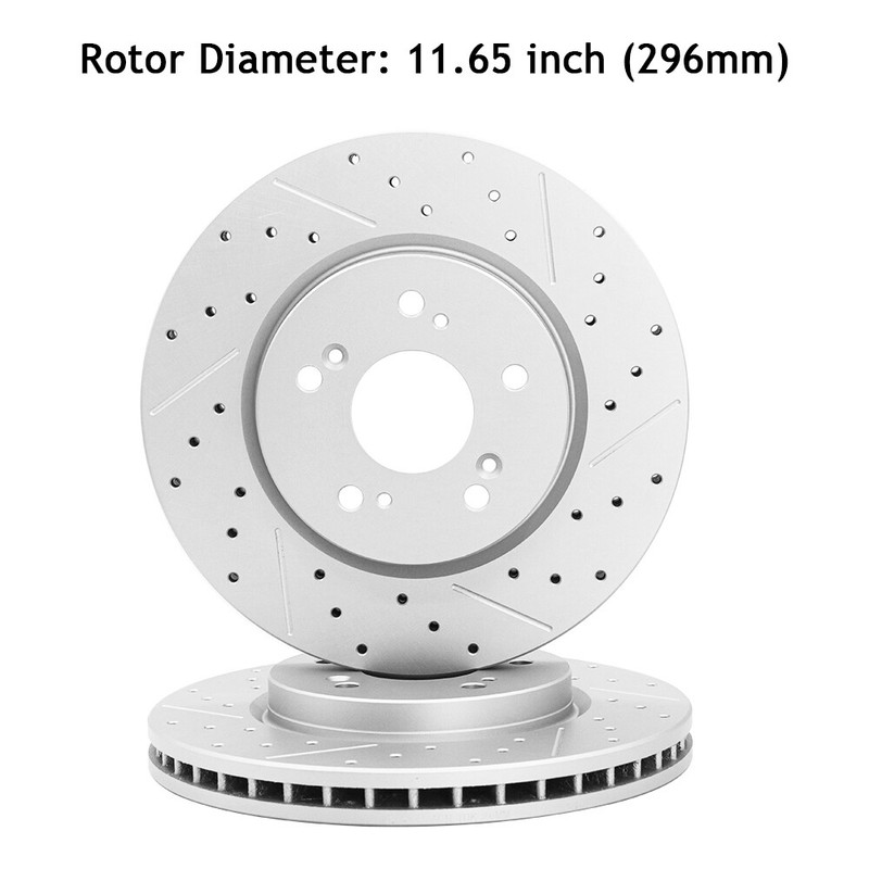 296mm Front Brake Rotor+Ceramic Pad for Honda CR-V 2007-2016 Crosstour Acura RDX gallery