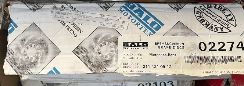 2X BALO 211-421-09-12 NEW 02274 FIT 2003-2009 MERCEDES E350 E300 MODELS
