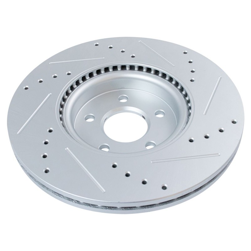 Front Rear Posi Ceramic Brake Pad & Performance Drilled Slotted Rotor gallery