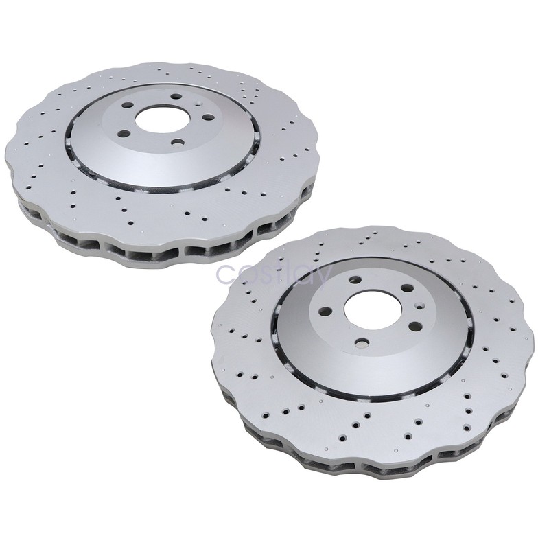 Fits For 2014-2016 Audi RS7 4.0L A Pair Of Front Disc Brake Rotors 4G0615301AH gallery