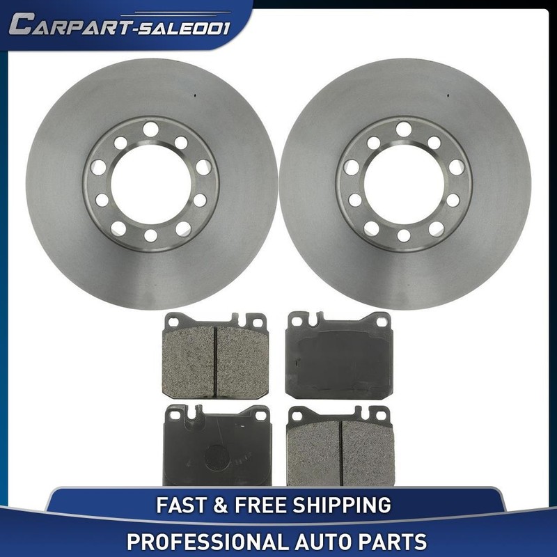 Front Disc Brake Rotors + Brake Pads Kit fits 1979 1980 1981 Mercedes-Benz 240D