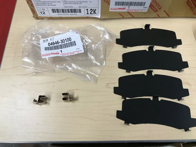 2010-2022 LEXUS GX460 GENUINE OEM REAR BRAKE ROTORS, CALIPERS, PAD KIT, & SHIMS gallery