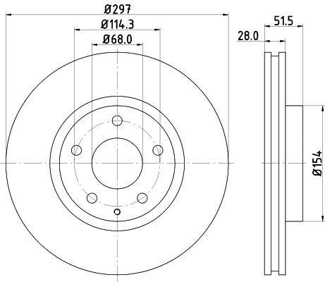 2x 8DD 355 119-581 HELLA brake disc for Hongqi, Mazda gallery