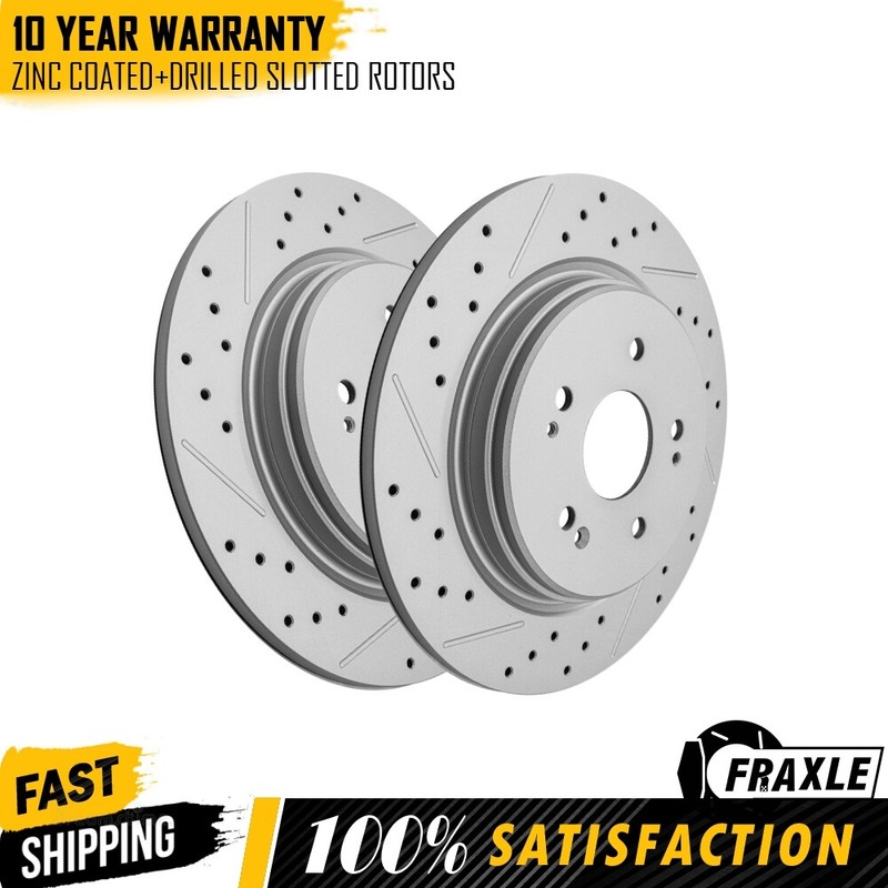 Pair Rear Disc Brake Rotors for Honda CR-V 2017 2018 2019 2020 2021 2022 2023
