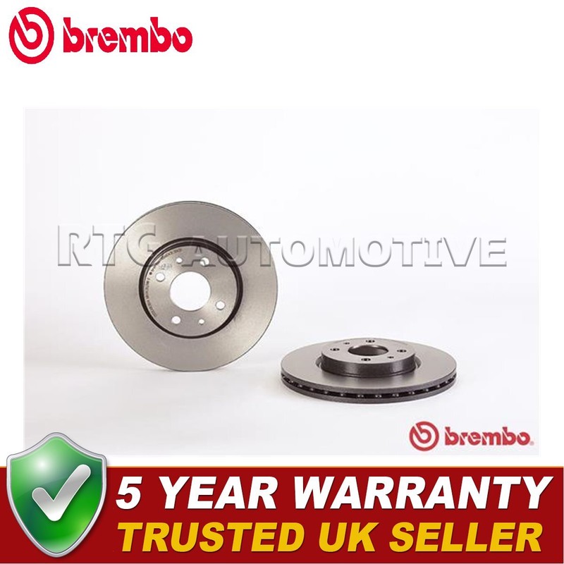 Brembo Front Brake Discs Fits Panda Doblo 500 Fiorino Stilo Bipper Nemo MiTo