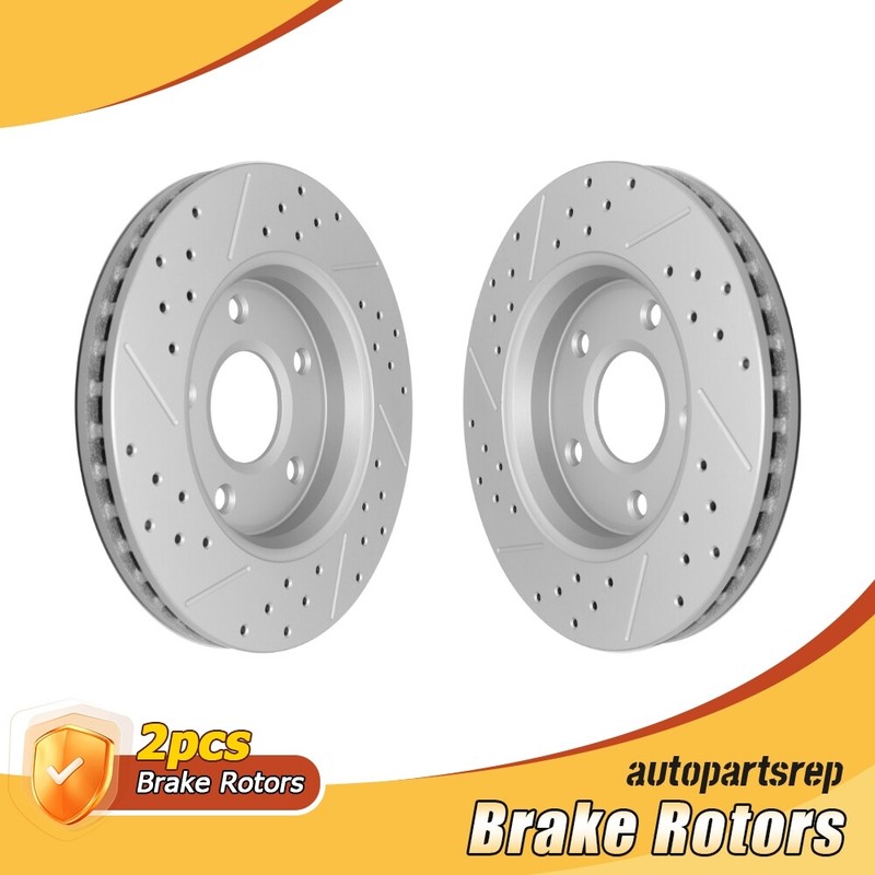 Front Drilled Brake Rotors for Dodge Journey Town & Country Grand Caravan Routan