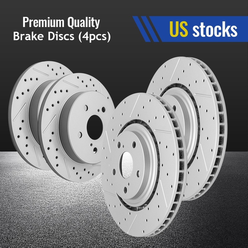 Front Rear Drilled Brake Disc Rotors for Lexus NX200T Nx300 Nx300H 2015 – 2021