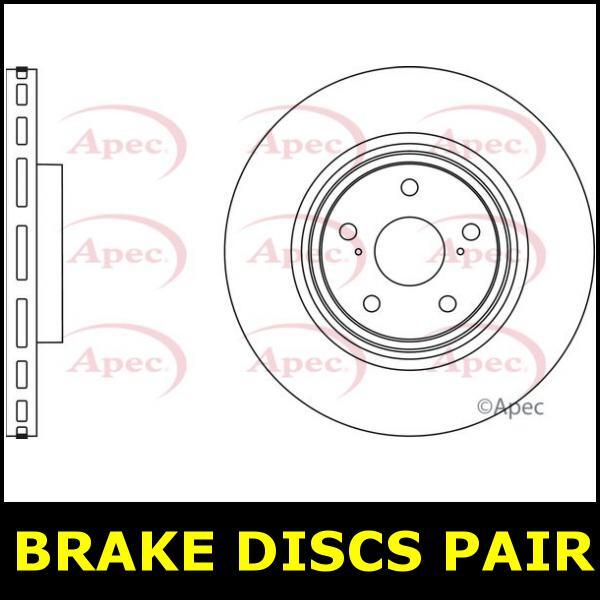 Brake Discs Pair Front FOR LEXUS NX 2.5 300h 14->ON Hybrid Z1 Apec gallery