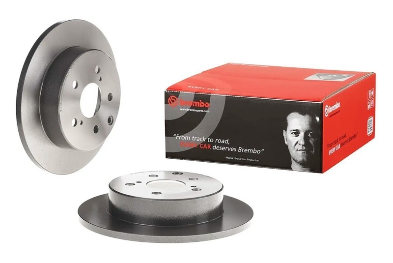 Brembo 08.A429.11 Prime UV Coated Solid Brake Rotors – Rear Pair