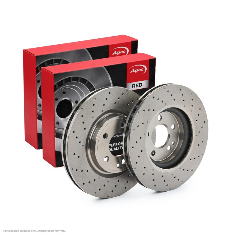 2x APEC Front Brake Discs For MERCEDES-BENZ A-CLASS A 220 d 4-matic 2015-18