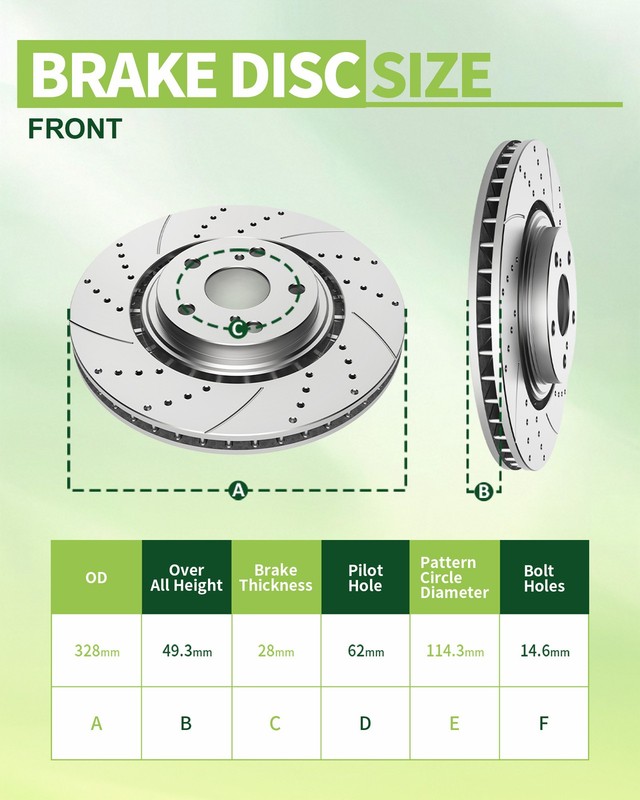 Front Rear Brake Rotors Pads for Toyota Highlander 2008-2009 2010-2013 Brakes gallery