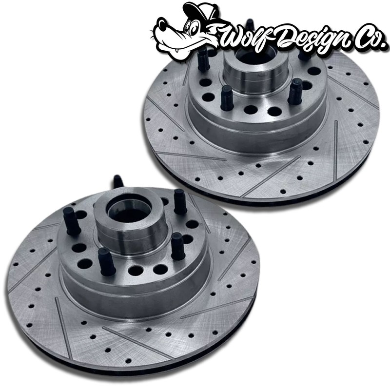 Mustang II Rotors Disc Brakes 11″ Drilled & Slotted 5×4.75 5X5 5X4.5