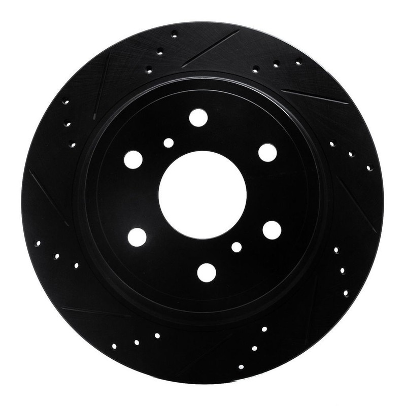 For Chevy Silverado 1500 2007-2018 Rotor Set | Black | Drilled And Slotted Rotor gallery