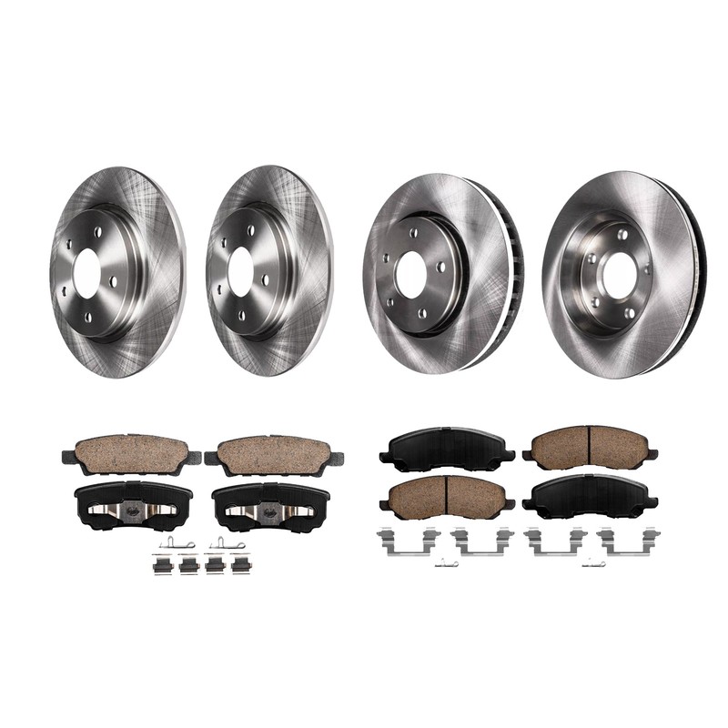 Front Rear Rotors & Brakes Pads For Dodge Avenge Caliber Chrysler Sebring