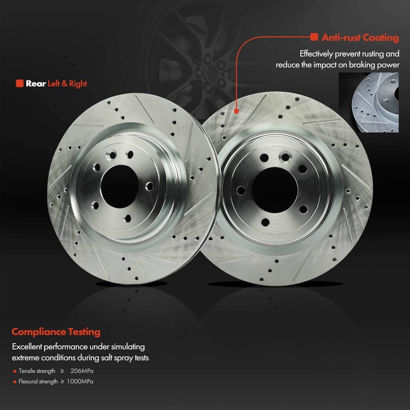 Rear Drilled Rotor&Ceramic Brake Pad for Land Rover Discovery Range Rover/ Sport gallery
