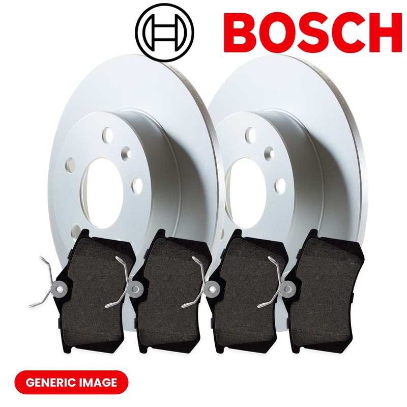 BOSCH Front Brake Disc + Brake Pads + Rear Brake Disc + Brake Pads Fits Skoda
