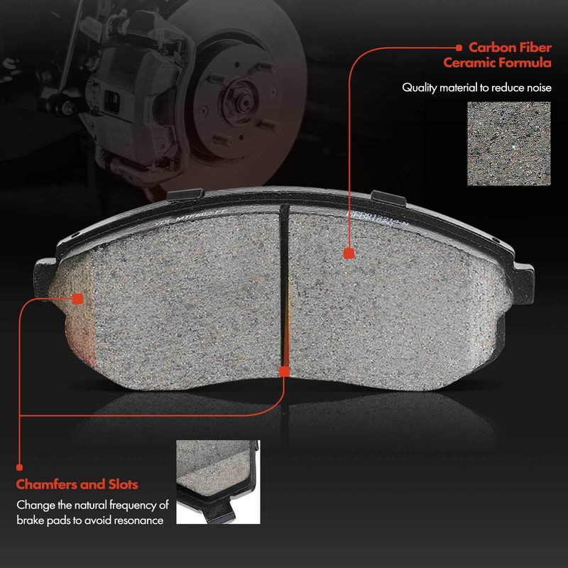 Front Disc Brake Rotors & Ceramic Brake Pads for Nissan Altima 02-06 INFINITI gallery