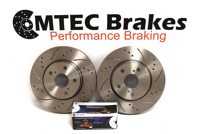 Ford Focus RS MK3 15-18 MTEC Rear Brake Discs Drilled & Slotted 302mm