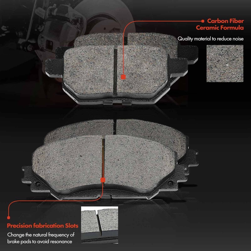 Front & Rear Drilled Rotor & Ceramic Brake Pad for Toyota Corolla Matrix Pontiac gallery