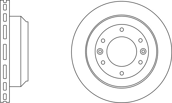 2x Apec Blue Rear Brake Discs 324mm Fits Hyundai H-1 584114H300