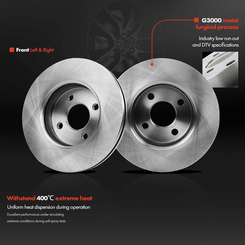 2pcs Disc Brake Rotors for Chevrolet Cobalt Pontiac G5 Saturn Front Left & Right gallery