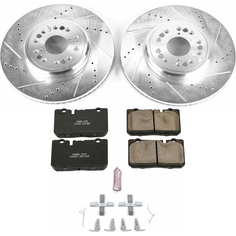 K5099 Powerstop 2-Wheel Set Brake Disc and Pad Kits Front for Lexus LS400 95-00 gallery
