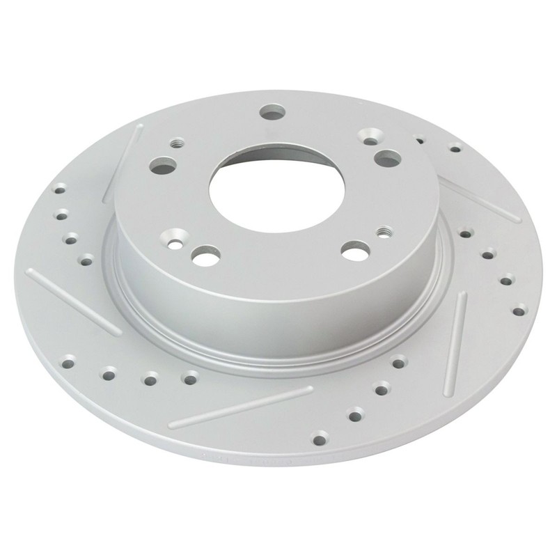 TRQ Performance Drilled Slotted Brake Rotor & Ceramic Pad Front & Rear Kit gallery