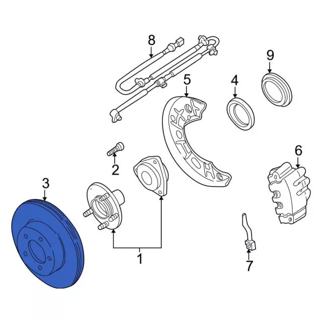 Genuine Ford Disc Brake Rotor XL5Z-1125-CA