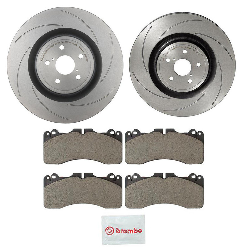 Brembo Front Brake Kit Slotted 380mm Disc Rotors Ceramic Pad For Lexus GS F RC F gallery