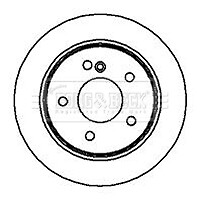 Fits Mercedes C-Class 1993-2000 IntuPart Rear 1x Brake Disc F3501110 gallery
