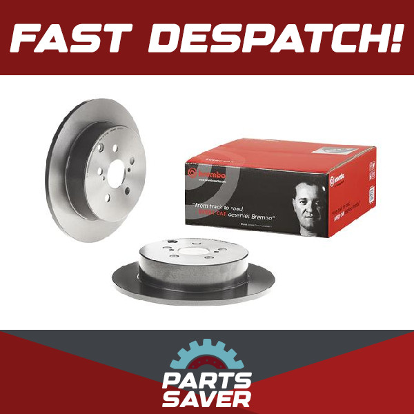 2x Brake Discs Pair Solid fits TOYOTA AVENSIS ZZT251 1.8 Rear 03 to 08 1ZZ-FE