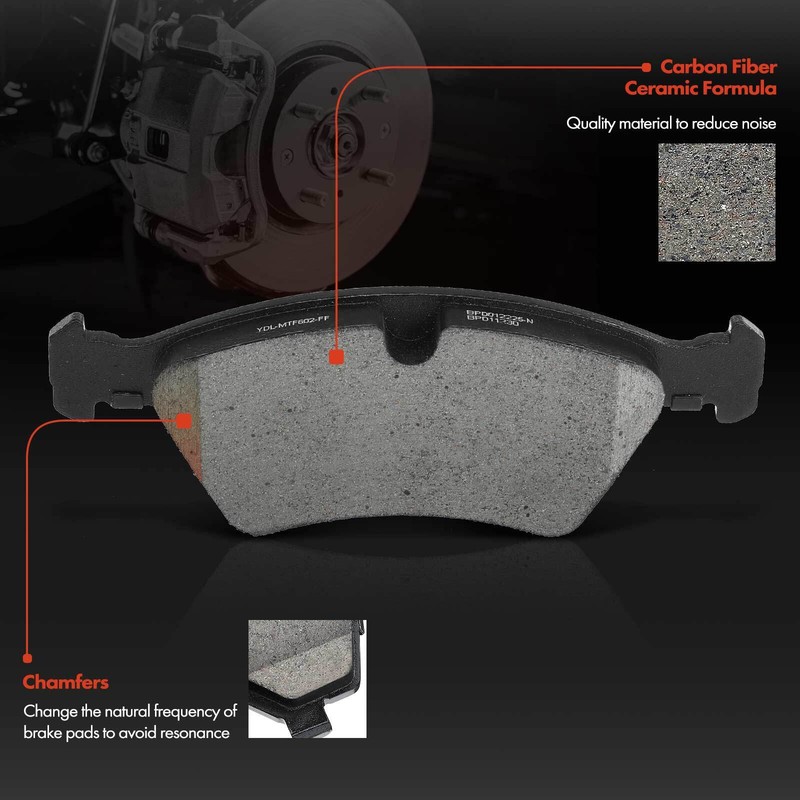 Front Disc Rotors & Ceramic Brake Pads for Mercedes-Benz ML320 ML350 ML500 ML550 gallery