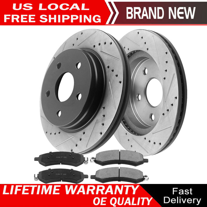Front Disc Rotors Brake Pads for Dodge Ram 1500 Durango Chrysler Aspen 5lug