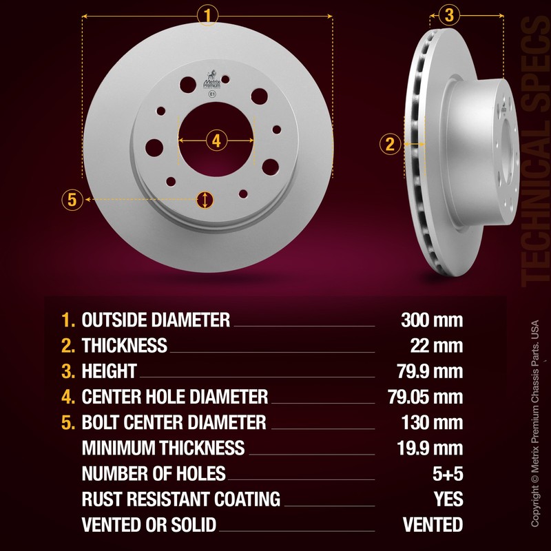 11.81 inch Rear Disc Brake Rotor for 2022-2025 Ram ProMaster 1500 2500 3500 gallery