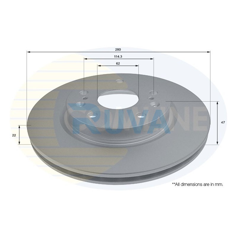 Fits Suzuki Vitara SX4 S-Cross 1.0 1.4 1.6 DDiS Ruva Front Brake Disc