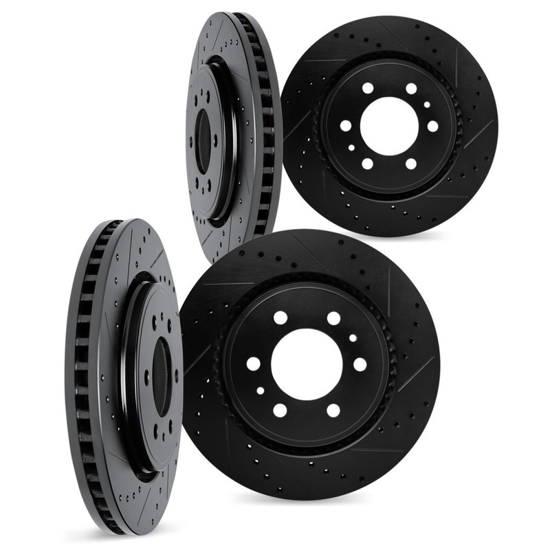 For GMC Yukon/XL 1500 2000-2006 Rotor Set | Black | Drilled And Slotted gallery
