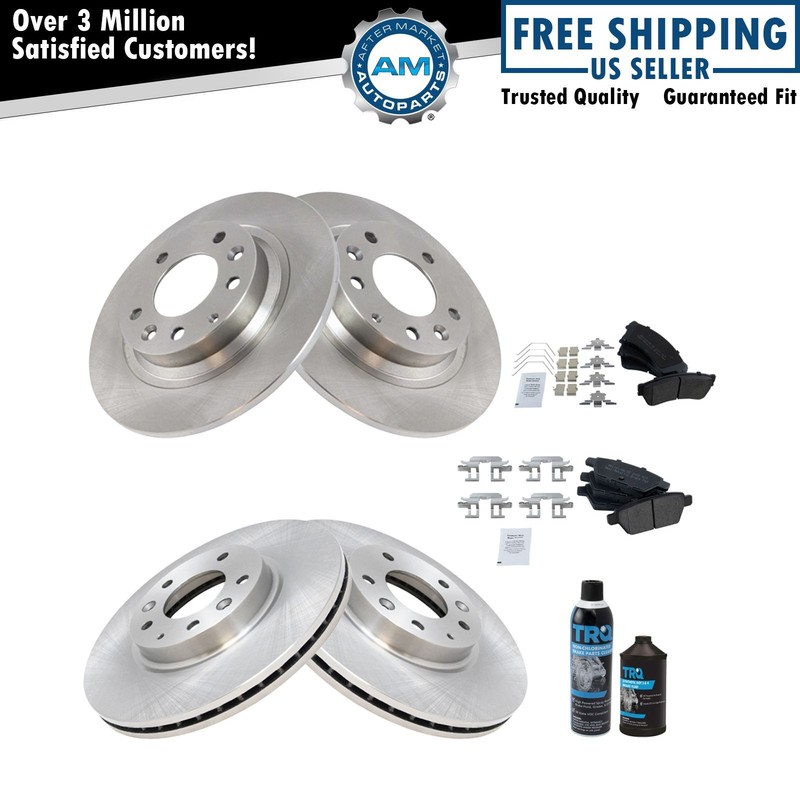 Brake Pad & Rotor Kit Metallic Front & Rear w/Chemicals