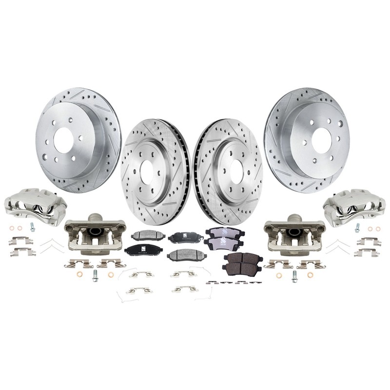 4-Wheel Set Brake Kit With Calipers Front & Rear for Nissan Frontier Xterra
