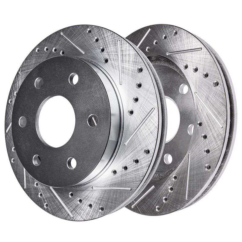 Front Drilled & Slotted Brake Rotors + Brake Pads Kit for Toyota Tundra Sequoia gallery