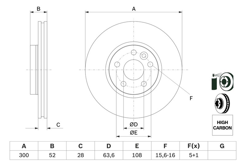 Bosch 0 986 479 261 Brake Disc for Ford, Land Rover, Volvo, Volvo Asia gallery