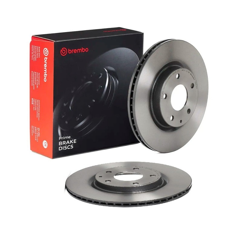 Brembo 09.E836.11 Prime UV Coated Vented Brake Rotors – Front Pair