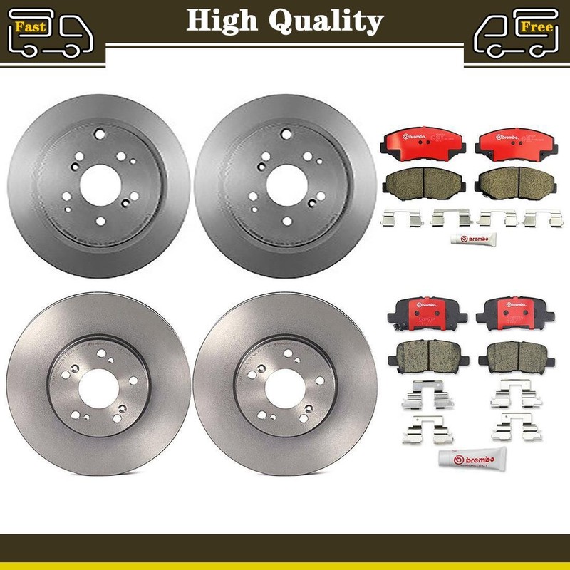 Brake Pads Rotors Set Front Rear Fits Honda Pilot 3.5L