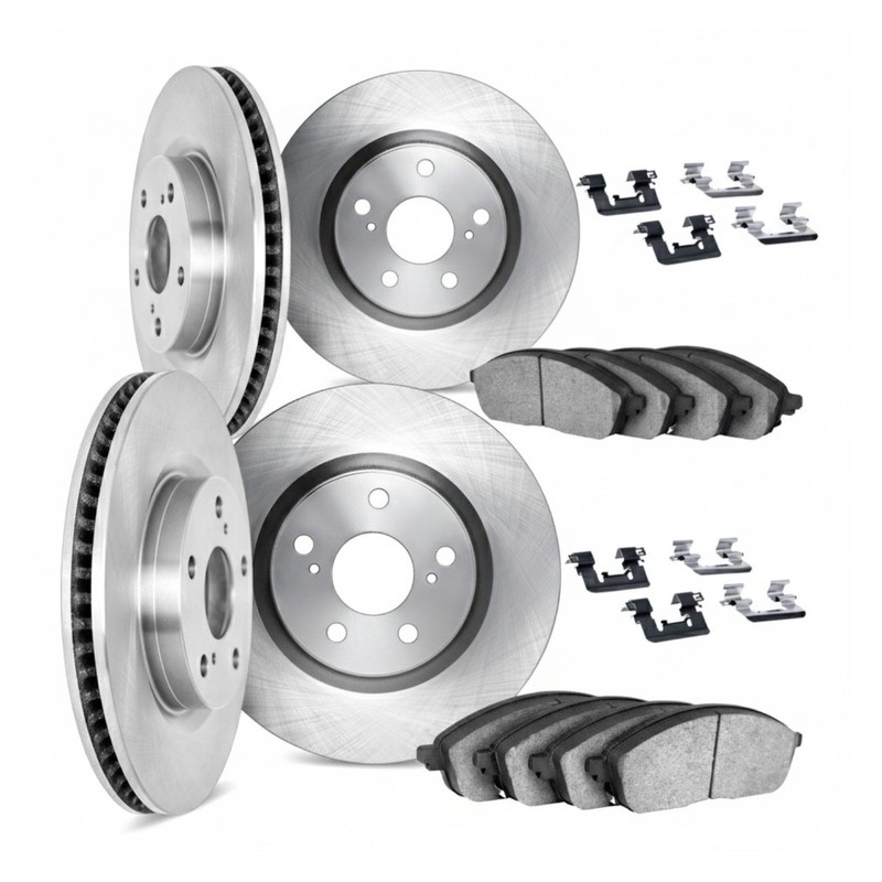 For BMW 745i/745Li 2005 Brake Rotor Set Front and Rear | Cast Iron | Plain Rotor gallery