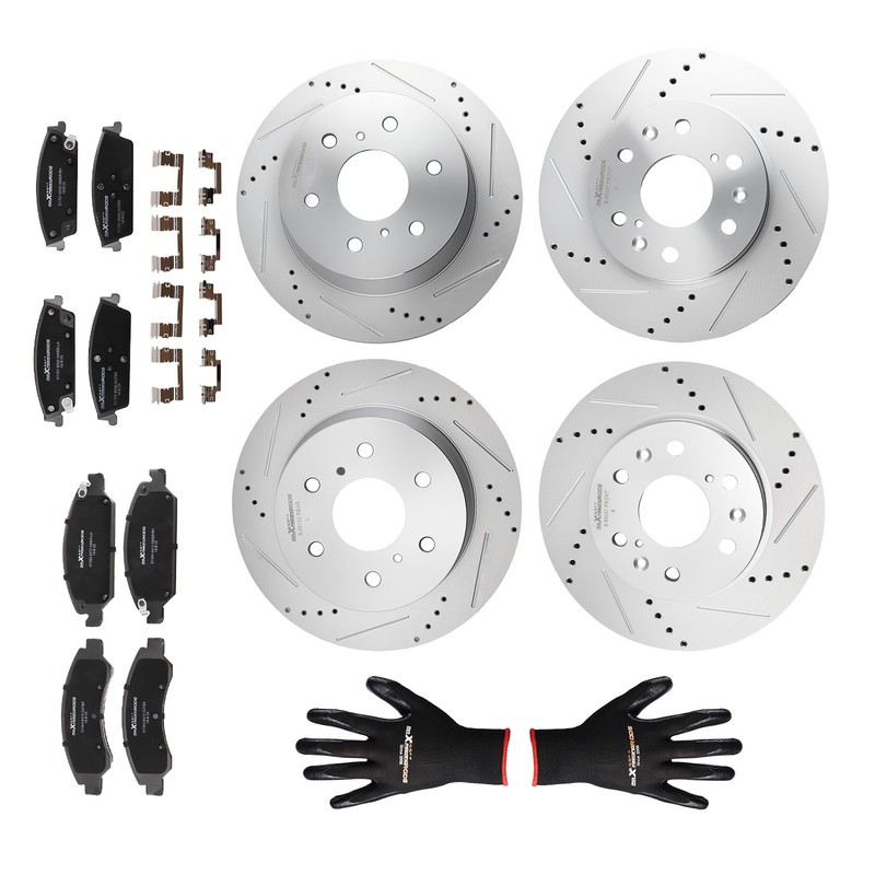 Front Rear Brake Rotors&Ceramic Brake Pads Kit for Chevrolet Suburban 2015-2020